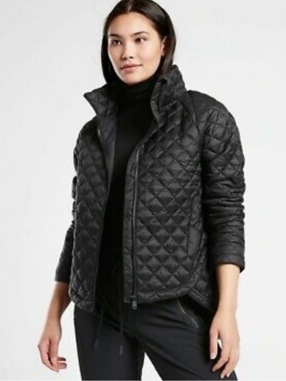 Athleta Whisper Featherless Black Jacket Size S